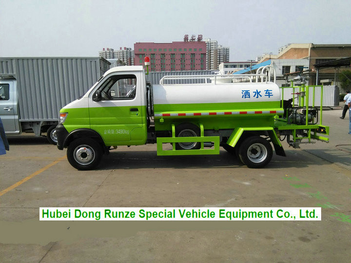 Mini Road Wash Water Tank Truck 1000L With Gasoline Engine Pump Sprinkler For Clean Water Delivery and Spray