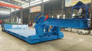 China 3 Axles Gooseneck Heavy Loading Lowbed Semi Trailer factory