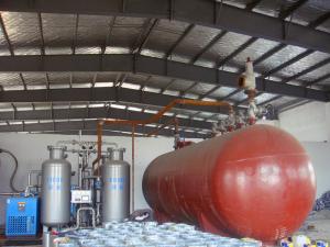 China Stanless Steel Plate / Bar Heating Nitrogen Gas Generator 1-16 Bars 99.9995% Purity factory