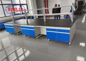 China Chemistry Lab Workbench Laboratory Casework Singapore Safety Fire Resistant Bench With Chemical Resistant Cabinets factory