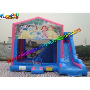 China Giant Princess Combo Bouncer Slide PVC Tarpualin , Water - Proof Kids Bounce Combo factory