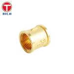 Threaded Pipe Coupling CNC Brass Parts Direct Internal Thread Straight Through