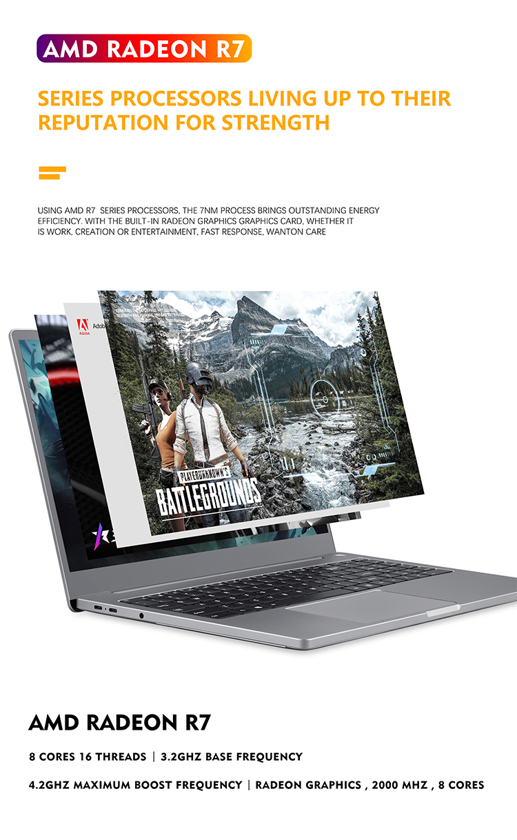 15.6 Inch Ultra Thin Laptop PC with J3160 Braswell Processor 240g SSD 4G RAM WiFi
