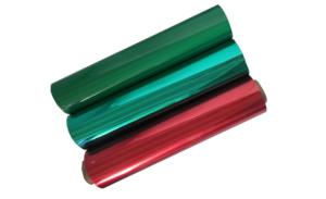 China Sequin Laser Metalized BOPP Film Rolls , Red Heat Sealable BOPP Film factory