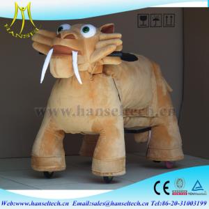 China Hansel qulity big tiger coin operated plush kiddie rides electric animal rides for mall factory