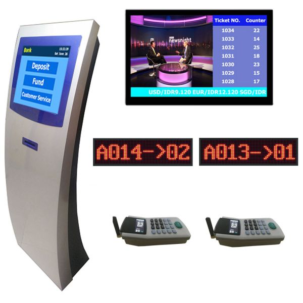 Electronic Queuing Token Number Waiting System Integrated With Centralized LCD