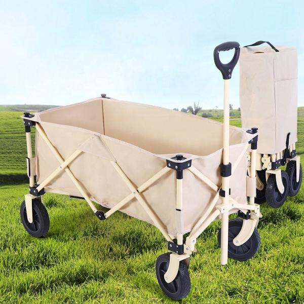 Multi Functional Collapsible Beach Wagon Trolley Four Wheel Outdoor Camping