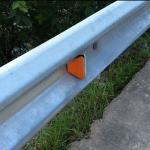 Highway Guardrail V Type Reflector PVC Safety Warning Post For Traffic Control