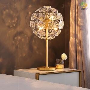 China Copper Crystal Bedside Table Lamp G9 X 6 For Home Hotel factory
