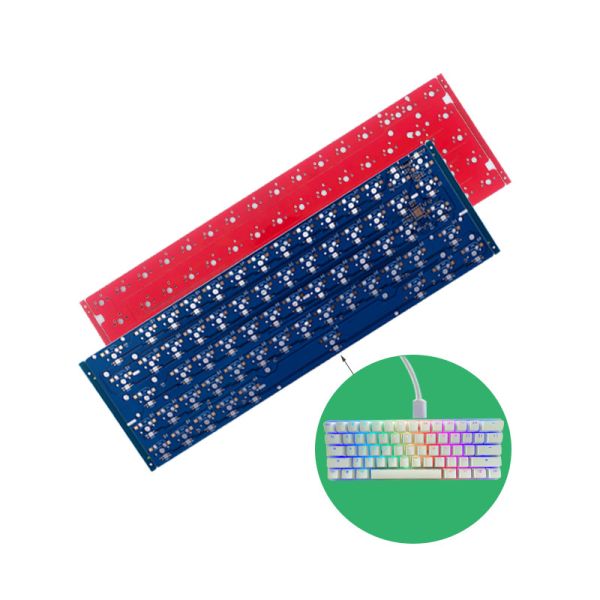China 2 Layers Dz60 Hotswap Mechanical Keyboard PCB Hot Swappable factory