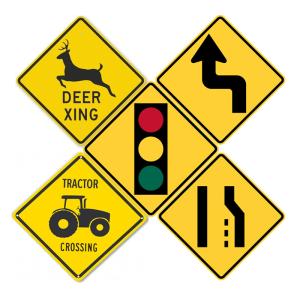 China Highway Warning Traffic Road Safety Sign with Customized Size Reflective Sheeting Circle factory
