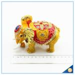 Thai Style Elephant Enamel Ornaments Jewelry Box Home Furnishing Lucky Elephant