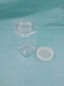 China Glossy Plastic Square Jars With Lids DustProof 250ml Capacity factory