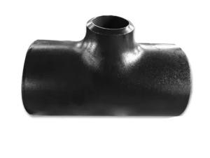 China ASME Machined Equal Tees Seamless Pipe Fittings Black Socket Weld Connections Wooden Packaged factory