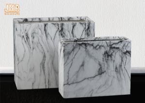 China Rectangular Pots Marble Plant Pots Clay Flower Pots MGO Pot Planters Indoor Planters Flower Planter factory