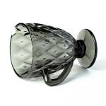 38 Oz Smoke Gray Glass Water Pitcher Jug With Spout Machine Pressed