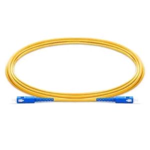 China Fiber Optic Patch Cord SC SC Simplex 3.0mm LSZH  OS2 Yellow Color 9/125um on sale
