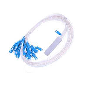 China SC UPC 0.9 mm Fiber PLC Splitter 1x32 White Cable Single Mode Fiber LSZH factory