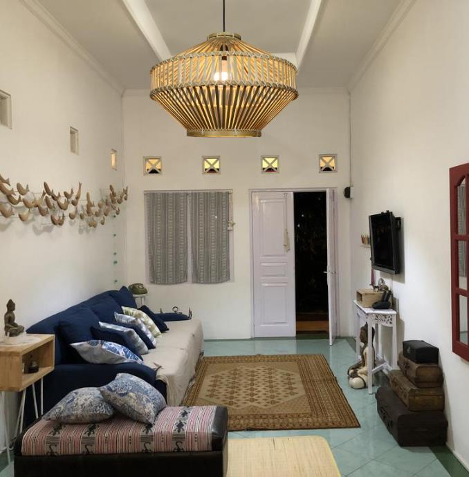 3500K Retro Bamboo Woven Pendant Light For Indoor Living Room