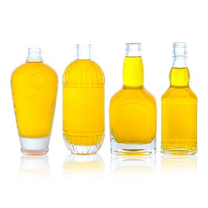 China Custom Cap Square or Round Flint Glass Liquor Bottle for Vodka Whisky Rum Gin Tequila factory