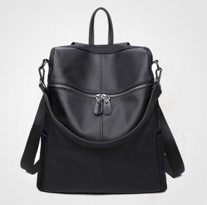 China Synthetic Leather Packsacks Shoulder Bags patchwork Oxford Fabric Backpacks factory