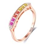 hypoallergenic 0.14cm 2 Gram Sterling Silver Jewelry Rings Crystal Ring