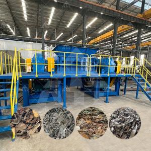 China Hydraulic Scrap Double Shaft Waste Metal Steel Iron Recycling Waste Metal Shredder Machine for Sale factory