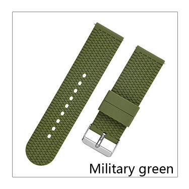 Smart Wrist Silicone Watch Strap Flat Head Anti Sweat 18mm 20mm 22mm 24mm