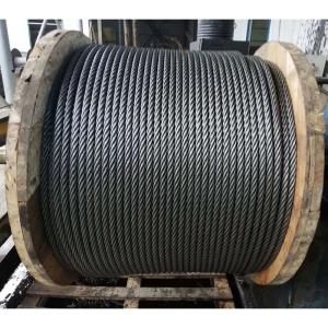 China Carbon Steel Rope 3/16&quot; 7x7/7x19 Black Powder Steel Wire Rope Galvanized Black Aircraft Cable with High Tensile Strength factory