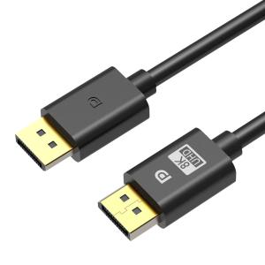China Black dp1.4 8K Displayport Cable 6ft 1440P 144Hz For Gaming Screen factory