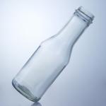 Clear Flint Glass Bottle for Milk Juice Salad Chili Sauce Ketchup 300ml 500ml