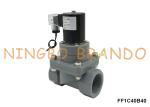1-1/2'' DN40 Anti Corrosion CPVC Solenoid Valve For Chemical Acid 220V 24V