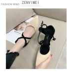 ZM038 A857-5 Summer 2020 New Cross Strap Ladies High Heel Sandals Cat Heel Women