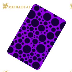 China Pvd Purple Polish Etched Stainless Steel Sheet With Novancel Film factory