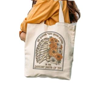 China Customized Logo Large Organic Cotton Canvas Grocery Shopping Tote Bag for OEM/ODM factory