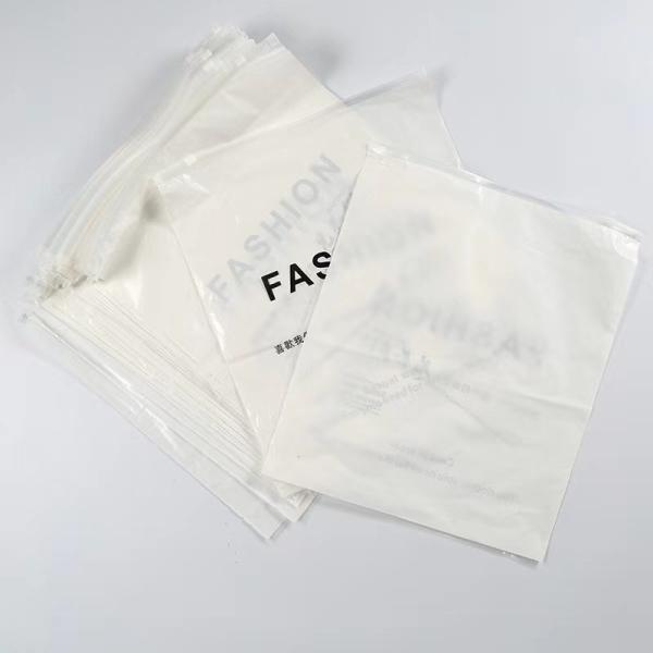 Gravure Printed PE White Bottom Transparent Composite Non-Slip Plastic Bag with