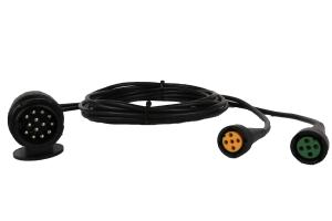 China Curly Flex 9 Pin To 2*5 Pin Trailer 12v Coiled Power Cable factory