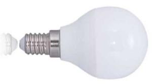 China LED Bulb G45 5.5w Plastic Cover Aluminum Bulb E14/27 Energy Saving Lamp 2 Years Warranty House Office Used Indoor Light factory