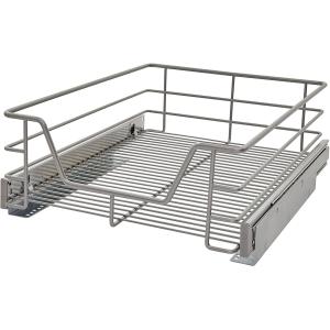 China 400mm Electroplating Iron Steel Three Shelves Drawer Basket For Cabinets factory