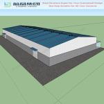 Prefabricated Modern Structural Steel Building Frame Workshop Green Light Metal