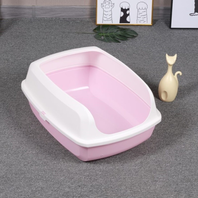 Household Semi Closed Litter Box PP PET Small Covered Cat Litter Box