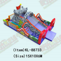 Fun - Filled Inflatable Castle with Dinosaur Motifs Rock - Patterned