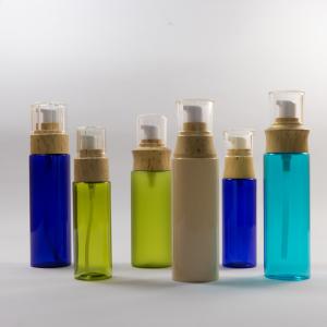 China ISO9001 Round Plastic Bottle With Wood Grain Pump Cap factory