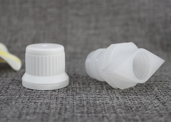 Anti - Pilfer PE PP Plastic Spout Caps For Juice / Beverage Doypack / Baby Food Pouch Tops