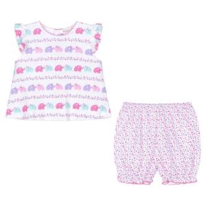 China Summer Baby Girls Clothing Sets Customized Printing Color Pattern Organic Cotton Baby Clothing Baby Girls Clothing Sets factory