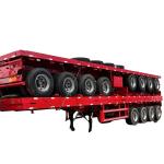 Factory Customization 40ft Flatbed Semi Trailer 2 Axles 3 Axles 4 Axles Dolly