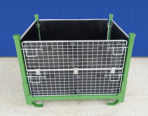 China Lightweight Collapsible Wire Container Portable Wheels Available Easily Move factory