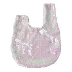 DIY LOGO Sublimation Shiny Sequin Wrist Bag Walking Makeup Bag