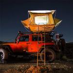 Soft Retractable Car Camping Roof Top Tent With Aluminum Ladder Mattress