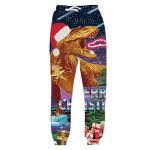 3D Digital Printing Christmas Snowflake Sweatpants Straight Men And Women Loose